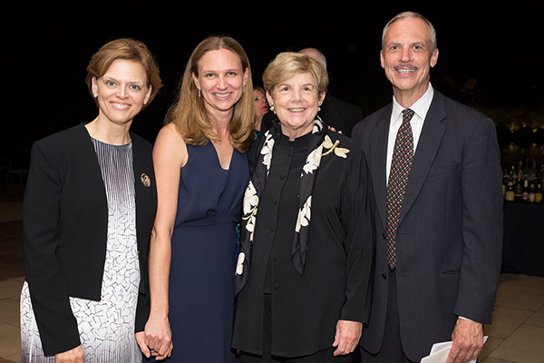 Leadership continuity at the Chicago Botanic Garden: Jean Franczyk, Sophia Shaw, Barbara Carr, and Kris Jarantoski.